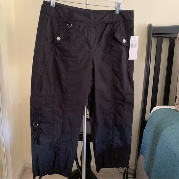NWT Black Cargo Capris - Picture 1 of 6
